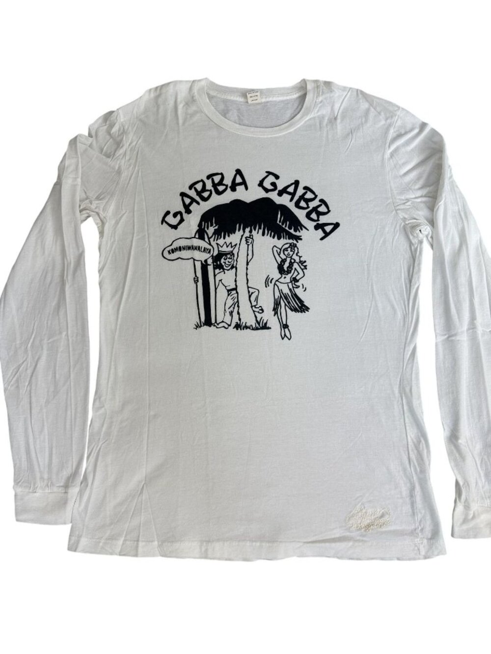Gabba Gabba Long Sleeve White Tee Shirt Mens M Graphic Unisex Retro Design
